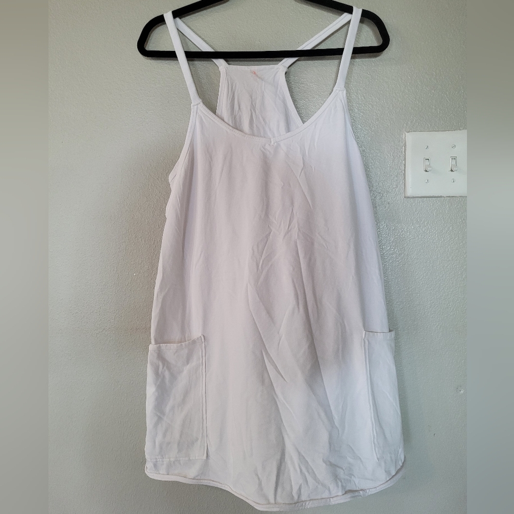 NWOT FP Movement Hot Shot Mini Dress W/ Short Racerback White (M) - Picture 7 of 11